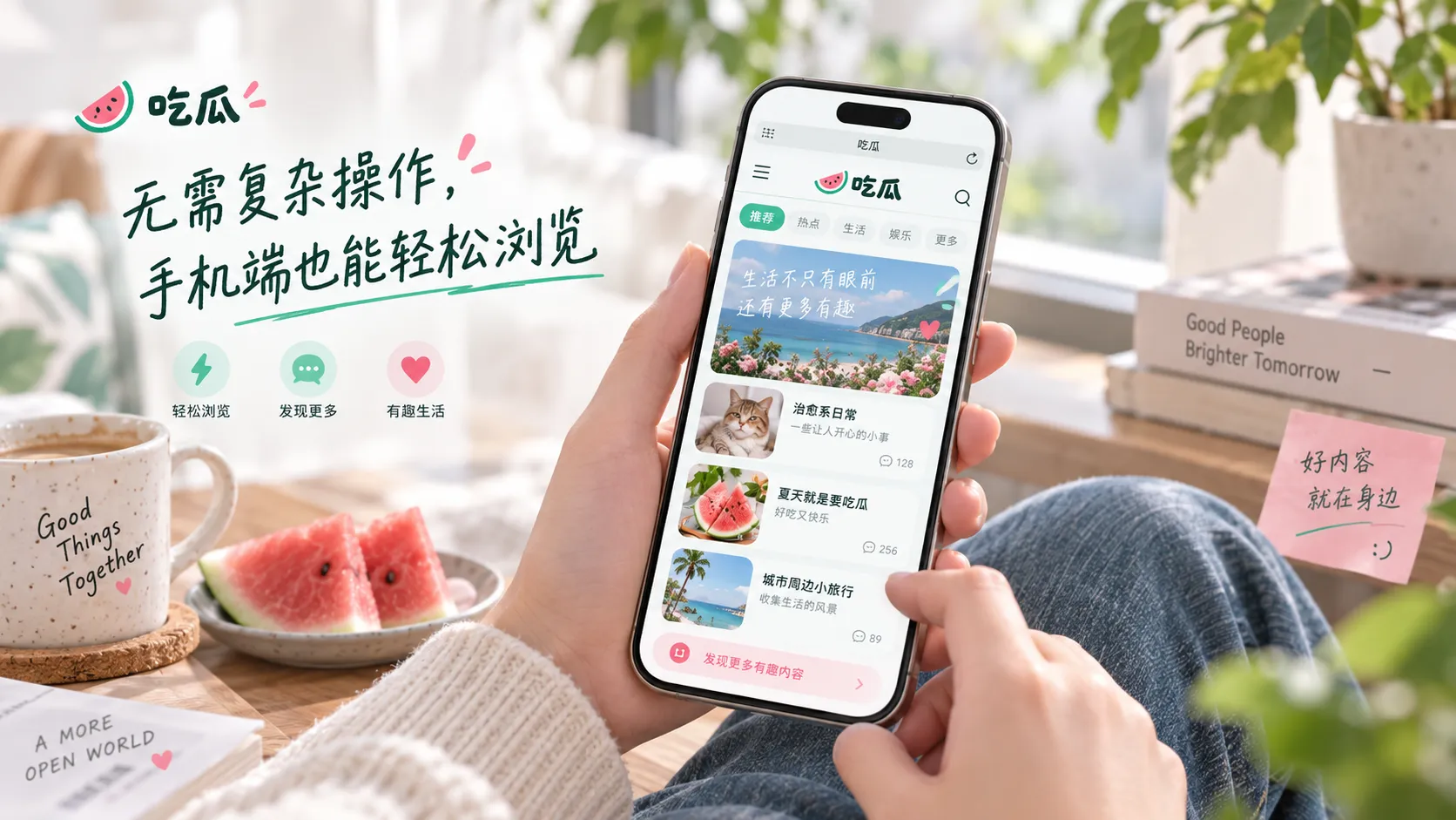 手机端内容阅读示意
